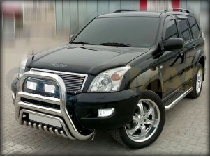 Кенгурин передний 76 мм с защитой картера для Toyota Land Cruiser Prado 120 № LCPR 3