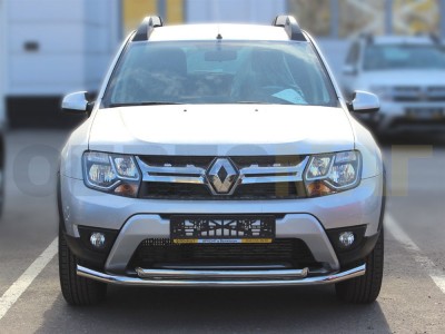 Защита передняя двойная 60-53 мм для Renault Duster Dakar 2015-2021