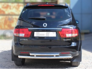 Защита заднего бампера двойная 60-53 мм для Ssang Yong Kyron № SSK 3.3