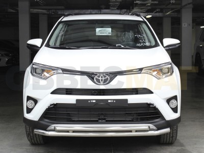 Защита передняя двойная 53-43 мм с двумя загибами для Toyota RAV-4 2015-2019