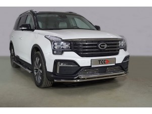 Защита передняя нижняя (двойная) 42,4/42,4 мм для GAC GS8 2019-2021 GACGS821-08