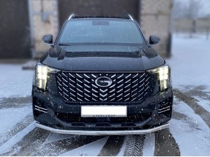 Защита переднего бампера с подгибами  d-60 для GAC GS8 II Рестайлинг 2021 – н.в. GGS8_1.1