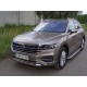 Защита передняя овальная 75х42 мм ТСС для Volkswagen Touareg 2018-2021