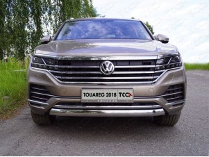 Защита передняя овальная 75х42 мм для Volkswagen Touareg № VWTOUAR18-23