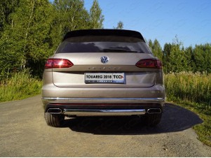 Защита задняя овальная 75х42 мм для Volkswagen Touareg № VWTOUAR18-38