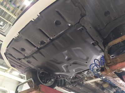 Защита картера, КПП (композит 6 мм) для Toyota Corolla 2019-н.в. (V - все; КПП - все)