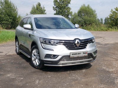 Защита переднего бампера 42 мм ТСС для Renault Koleos 2018-2021
