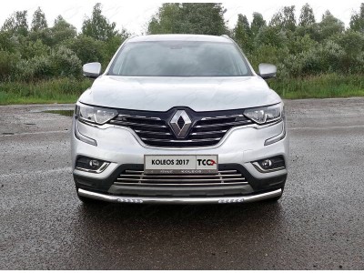 Защита переднего бампера с ДХО 60 мм ТСС для Renault Koleos 2018-2021