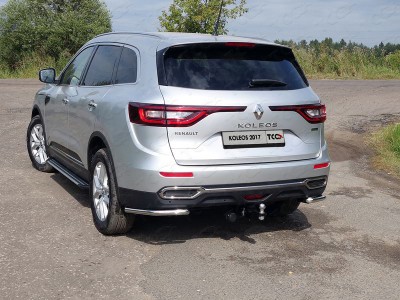 Защита задняя уголки 42 мм ТСС для Renault Koleos 2018-2021
