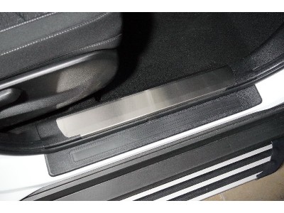 Накладки на пластиковые пороги (лист шлифованный) 2шт ТСС для Haval M6 1.5 2021 – н.в.