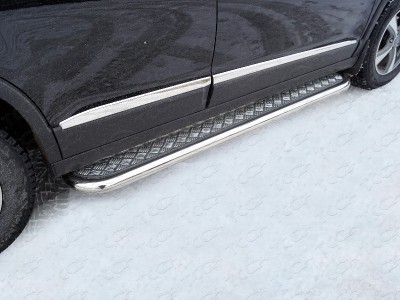 Пороги с площадкой 60,3 мм ТСС для Haval M6 1.5 2021 – н.в.