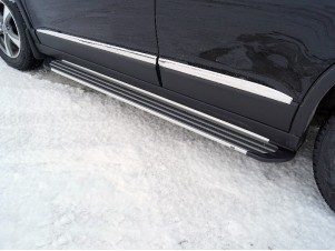 Пороги алюминиевые Slim Line Silver 1720 мм для Haval M6 1.5 2021 – н.в. HAVM623-15S