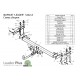 Фаркоп для SsangYong Musso 1993-2000, Tagaz Road Partner 2008-2011 с условно-съемным креплением шара (на 2 болтах)