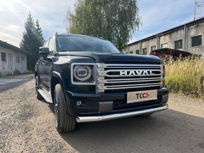 Защита передняя нижняя 76,1 мм для Haval H9 2.0 (бенз) 2024-н.в.
