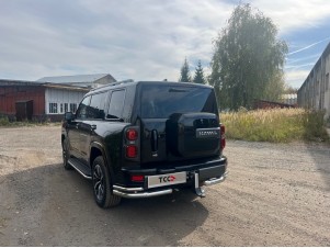 Защита задняя (уголки двойные) 76,1/42,4 мм для Haval H9 2.0 (бенз) 2024-н.в. №HAVH924-06