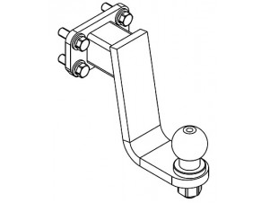Фаркоп для Haval H9 2017-н.в., Tank 500 2022-н.в. крепление шара под американский квадрат №HV 05