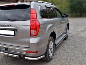 Защита заднего  бампера  "уголки" d-60 для Haval H9 2017 – н.в. HVH9_3.1