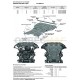 Защита картера и КПП Автоброня, сталь 2 мм для Audi A4 2008-2015
