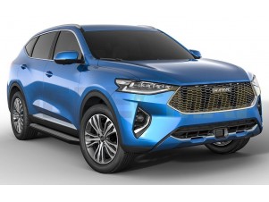 Пороги алюминиевые Rival Black для Haval F7/F7x № A180ALB.9403.1