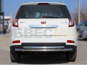 Защита заднего бампера двойная 60-53 мм для Geely Emgrand X7 № GLX7_3.1
