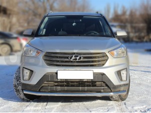 Защита переднего бампера 53 мм с подгибами для Hyundai Creta № HCR16_1