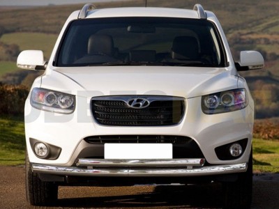 Защита передняя двойная 60-53 мм для Hyundai Santa Fe 2010-2012