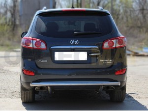 Защита заднего бампера 60 мм радиусная для Hyundai Santa Fe № HSF10 5