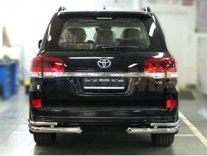 Защита задняя уголки двойные 76-43 мм для Toyota Land Cruiser 200 Executive № LCN2016_8.2EX
