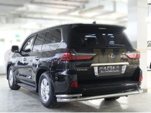Защита задняя с уголками 76-53 мм для Lexus LX-570/450d № LX15 3.1