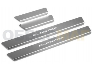 Накладки на пороги Rival, 4 шт для Hyundai Elantra № NP.2314.3