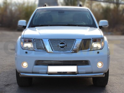 Защита переднего бампера 76 мм для Nissan Pathfinder 2010-2014