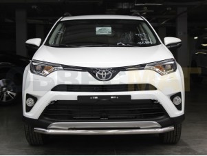 Защита переднего бампера 53 мм с двумя загибами для Toyota RAV-4 № TRN15_1