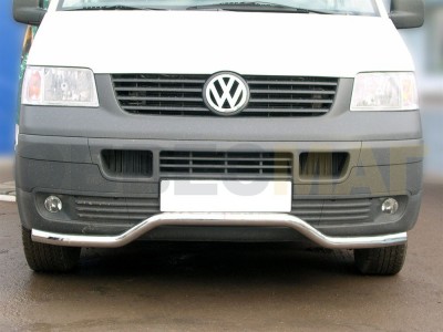 Защита переднего бампера Сити Гард без листа защиты картера для Volkswagen T5 2003-2009
