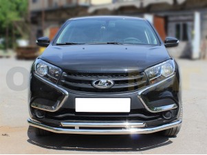 Защита передняя двойная 53-43 мм для Lada XRay № XR15_1.1