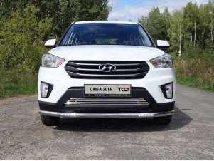 Защита переднего бампера с ДХО 60 мм для Hyundai Creta № HYUNCRE16-28