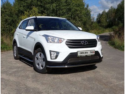 Защита переднего бампера 42 мм ТСС для Hyundai Creta 2016-2021