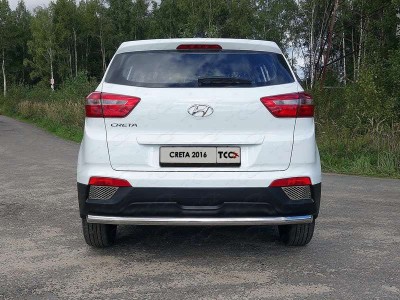 Защита заднего бампера 60 мм ТСС для Hyundai Creta 2016-2021