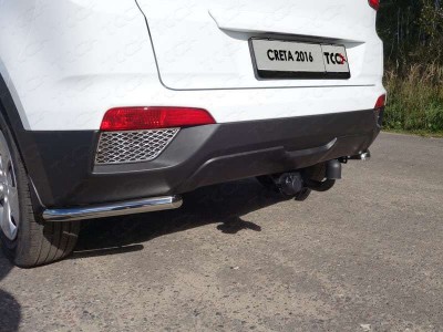 Защита задняя уголки 42 мм ТСС для Hyundai Creta 2016-2021