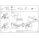 Фаркоп оцинкованный Galia шар A для Dodge Caravan/Chrysler Voyager 2001-2008