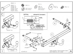 ТСУ Фаркоп оцинкованный Galia шар C съемный для Ford Mondeo № F130C