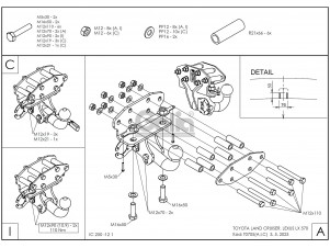 ТСУ Фаркоп оцинкованный Galia шар C съемный для Toyota Land Cruiser 200/Lexus LX № T070C