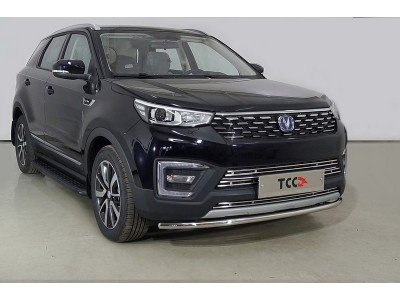 Защита передняя нижняя 42,4 мм ТСС для Changan CS55 2WD 1.5T 2017 – н.в.