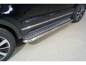 Пороги с площадкой 60,3 мм для Changan CS55 2WD 1.5T 2017 – н.в. CHANCS5522-17