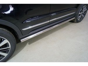 Пороги труба 60,3 мм для Changan CS55 2WD 1.5T 2017 – н.в. CHANCS5522-19