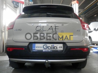 Фаркоп оцинкованный для для Volvo XC40 2017-н.в., Volvo C40 2021-н.в. Тип шара: AV (вертикальное быстросъемное крепление шара на ключе)