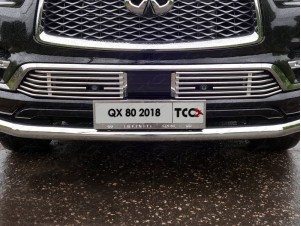 Накладка решетки радиатора 12 мм 2 шт для Infiniti QX80 № INFQX8018-02