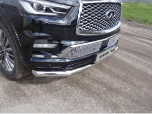 Защита переднего бампера 76 мм для Infiniti QX80 № INFQX8018-08