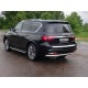 Защита заднего бампера 76 мм ТСС для Infiniti QX80 2018-2021