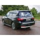 Защита заднего бампера овальная 75х42 мм ТСС для Infiniti QX80 2018-2021