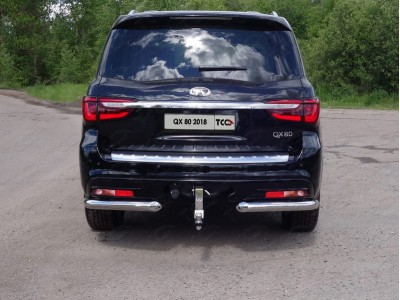 Фаркоп ТСС с лого Infiniti шар E для Infiniti QX80 2018-2021